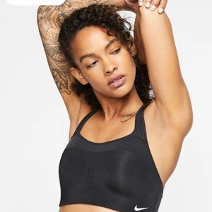 Nike Women's Alpha Black Dri-FIT High Impact Sports Bra Size MEDIUM A-C